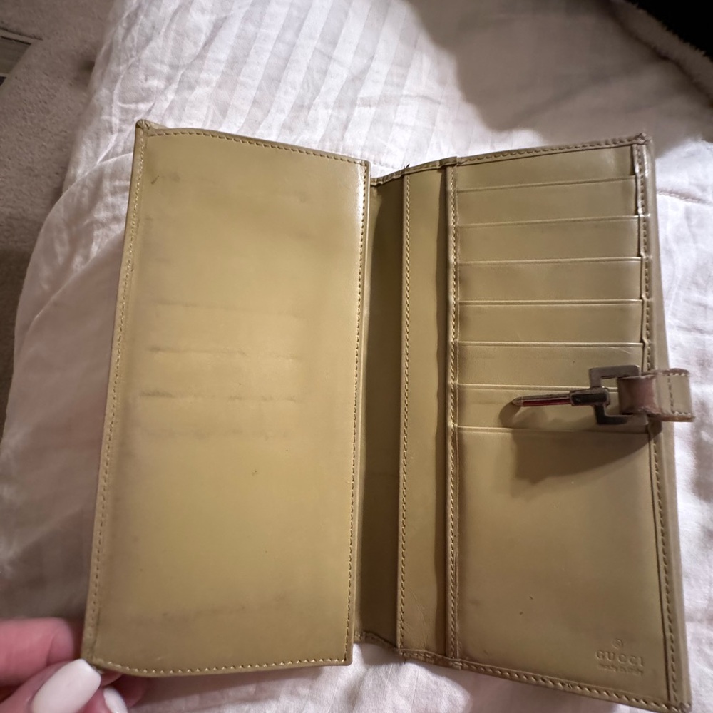 Gucci Jackie Beige Long Wallet Pre Loved See Pictures - Picture 10 of 16